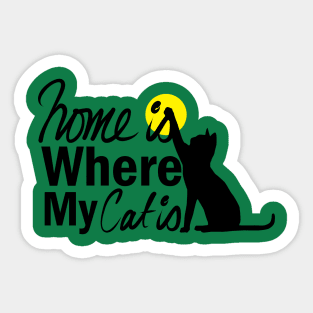 Home Is Where My Cat Is Sticker